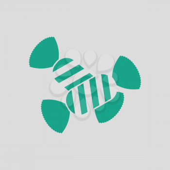 Candy icon. Gray background with green. Vector illustration.