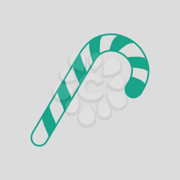 Stick candy icon. Gray background with green. Vector illustration.