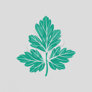 Parsley icon. Gray background with green. Vector illustration.