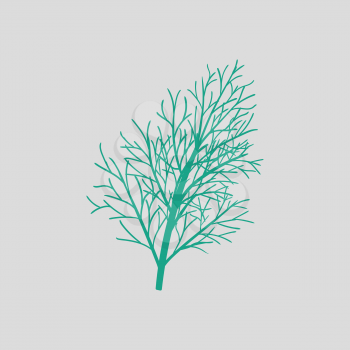Dill icon. Gray background with green. Vector illustration.