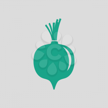 Beetroot  icon. Gray background with green. Vector illustration.