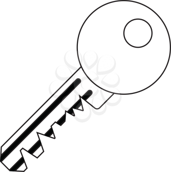 Icon of Key. Thin line design. Vector illustration.