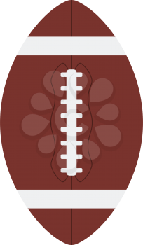 American football icon. Flat color design. Vector illustration.