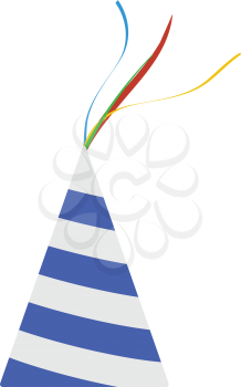 Party cone hat icon. Flat color design. Vector illustration.