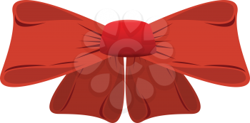 Party bow icon. Flat color design. Vector illustration.