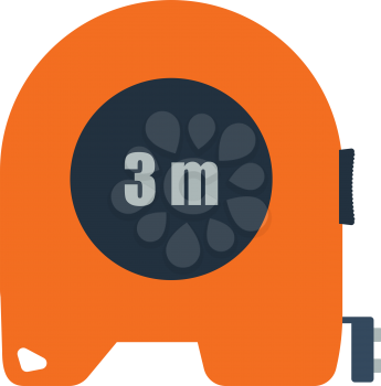 Icon of constriction tape measure. Flat color design. Vector illustration.