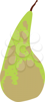 Flat design icon of Pear in ui colors. Vector illustration.