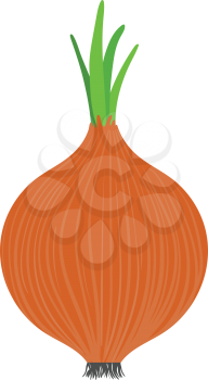 Onion icon. Flat color design. Vector illustration.