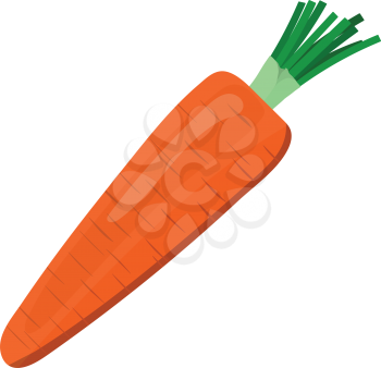 Carrot  icon. Flat color design. Vector illustration.