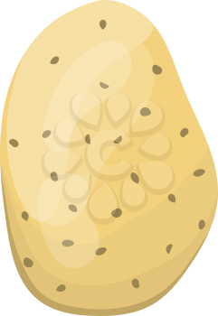 Potato icon. Flat color design. Vector illustration.