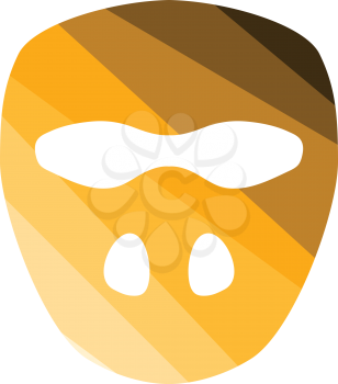 Cricket mask icon. Flat color design. Vector illustration.