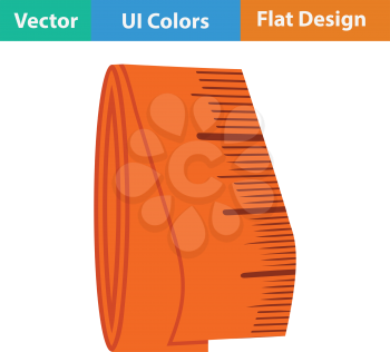 Tailor measure tape icon. Flat color design. Vector illustration.