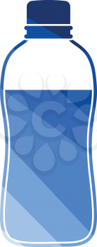 Sport bottle of drink icon. Flat color design. Vector illustration.