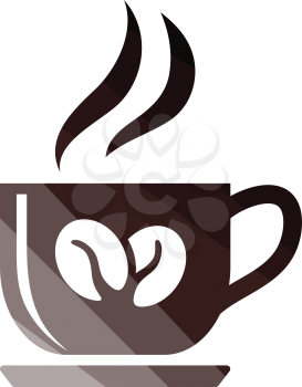 Coffee cup icon. Flat color design. Vector illustration.