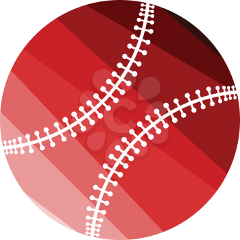 Baseball ball icon. Flat color design. Vector illustration.