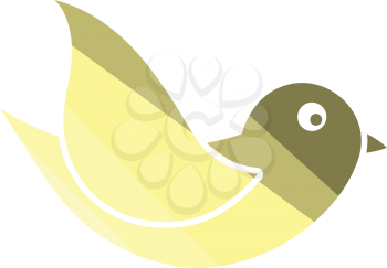 Bird icon. Flat color design. Vector illustration.
