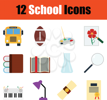 School icon set. Color  design. Vector illustration.