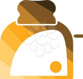 Kitchen toaster icon. Flat color design. Vector illustration.