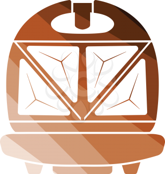 Kitchen sandwich maker icon. Flat color design. Vector illustration.