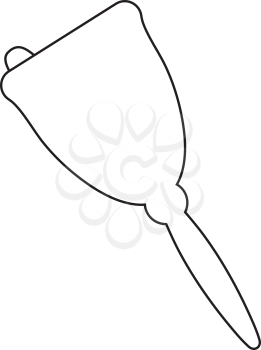 School hand bell icon. Thin line design. Vector illustration.