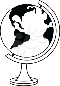Globe icon. Thin line design. Vector illustration.
