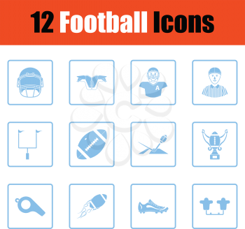 American football icon. Blue frame design. Vector illustration.