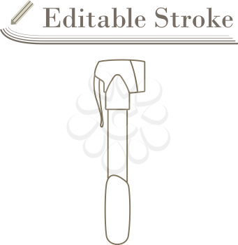Bicycle Pump Icon. Editable Stroke Simple Design. Vector Illustration.