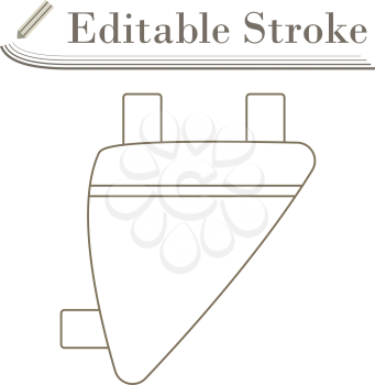 Bike Saddle Bag Icon. Editable Stroke Simple Design. Vector Illustration.