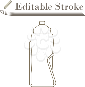 Bike Bottle Cages Icon. Editable Stroke Simple Design. Vector Illustration.