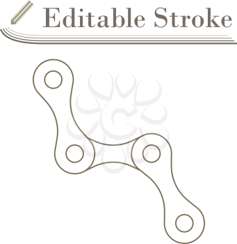 Bike Chain Icon. Editable Stroke Simple Design. Vector Illustration.