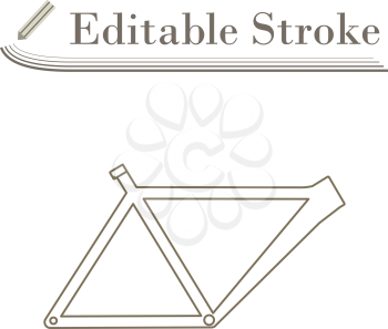 Bike Frame Icon. Editable Stroke Simple Design. Vector Illustration.