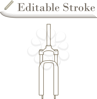 Bike Fork Icon. Editable Stroke Simple Design. Vector Illustration.