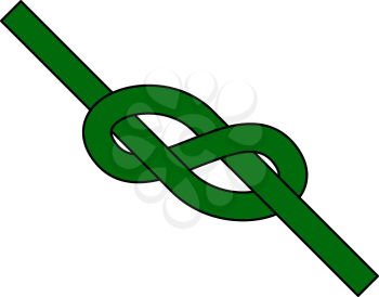 Alpinist Rope Knot Icon. Editable Outline With Color Fill Design. Vector Illustration.