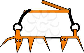 Alpinist Crampon Icon. Editable Outline With Color Fill Design. Vector Illustration.