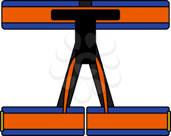 Alpinist Belay Belt Icon. Editable Outline With Color Fill Design. Vector Illustration.