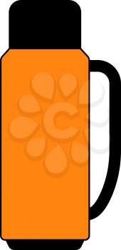 Alpinist Vacuum Flask Icon. Editable Outline With Color Fill Design. Vector Illustration.