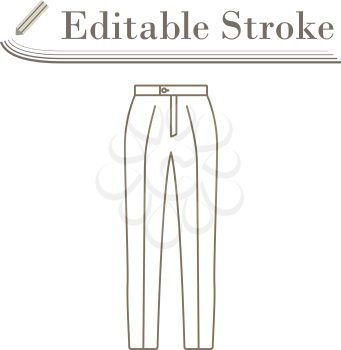 Business Trousers Icon. Editable Stroke Simple Design. Vector Illustration.