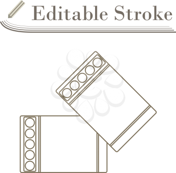 Business Cufflink Icon. Editable Stroke Simple Design. Vector Illustration.