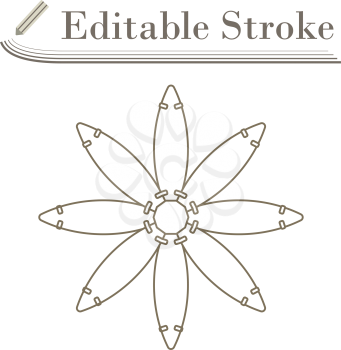 Business Brooch Icon. Editable Stroke Simple Design. Vector Illustration.