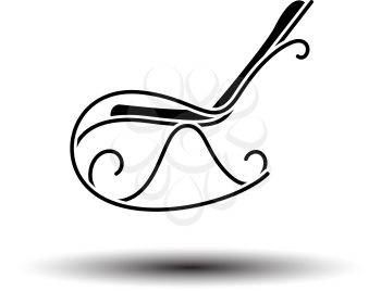 Rocking Chair Icon. Black on White Background With Shadow. Vector Illustration.