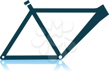 Bike Frame Icon. Shadow Reflection Design. Vector Illustration.
