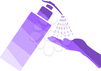 Dispenser Of Liquid Soap Icon. Flat Color Ladder Design. Vector Illustration.