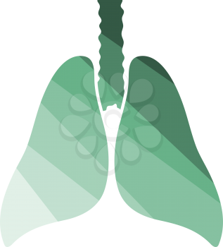 Human Lungs Icon. Flat Color Ladder Design. Vector Illustration.