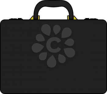 Business Briefcase Icon. Editable Outline With Color Fill Design. Vector Illustration.