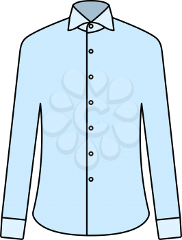 Business Shirt Icon. Editable Outline With Color Fill Design. Vector Illustration.