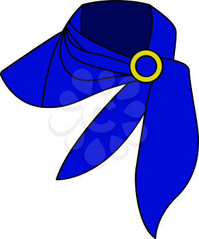Business Woman Neck Scarf Icon. Editable Outline With Color Fill Design. Vector Illustration.