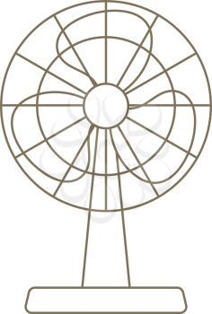 Electric Fan Icon. Editable Stroke Simple Design. Vector Illustration.