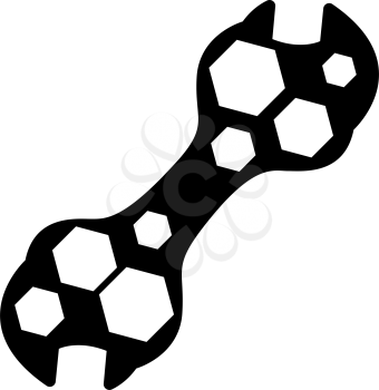 Bike Spanner Icon. Black on White Background With Shadow. Vector Illustration.