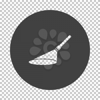 Flashlight Icon. Subtract Stencil Design on Tranparency Grid. Vector Illustration.
