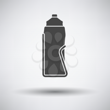 Bike Bottle Cages Icon. Dark Gray on Gray Background With Round Shadow. Vector Illustration.